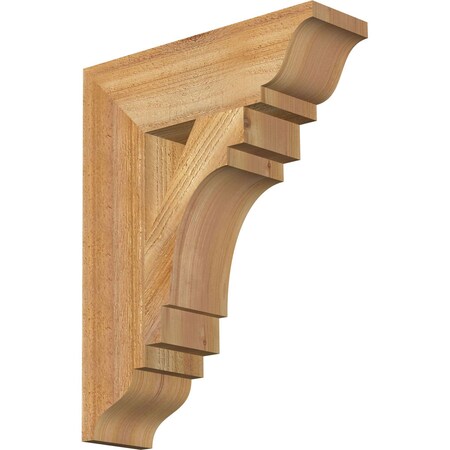 Merced Traditional Rough Sawn Bracket, Western Red Cedar, 4"W x 14"D x 18"H